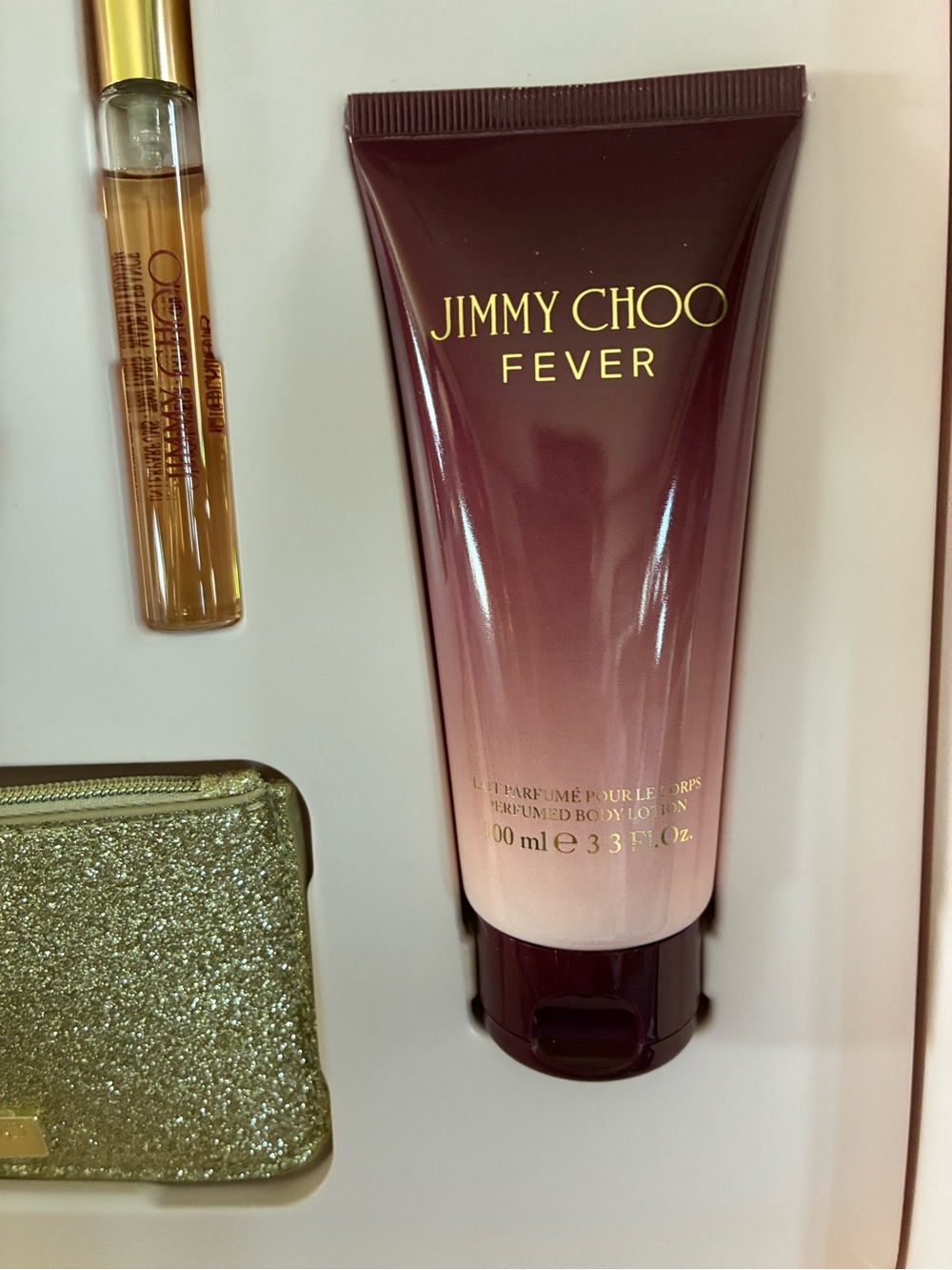 Jimmy Choo Fever Gift Collection - Amber Bottle & Gold Glitter Pouch - Picture 3 of 3
